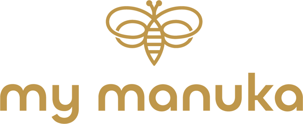 mymanuka logo mit Biene für Manuka Honig 