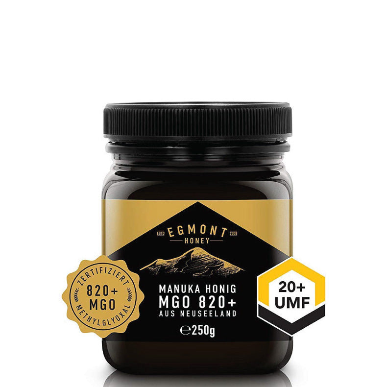 
                  
                    Egmont Honey, Manuka Honig, MGO 820+ UMF 20+ aus Neuseeland, 250g. 
                  
                