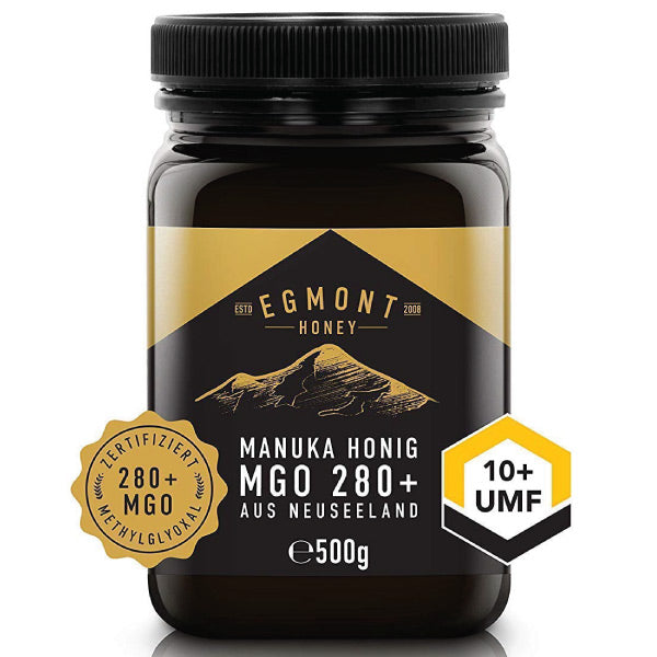 
                  
                    Egmont Honey, Manuka Honig, MGO 280+ UMF 10+ aus Neuseeland, 500g  
                  
                
